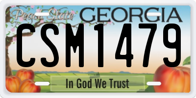 GA license plate CSM1479