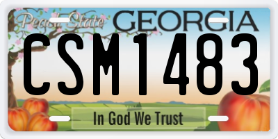 GA license plate CSM1483