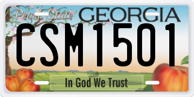 GA license plate CSM1501