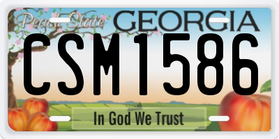 GA license plate CSM1586