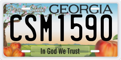GA license plate CSM1590