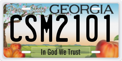 GA license plate CSM2101
