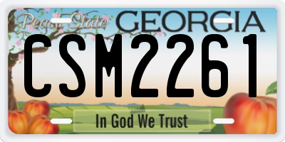 GA license plate CSM2261
