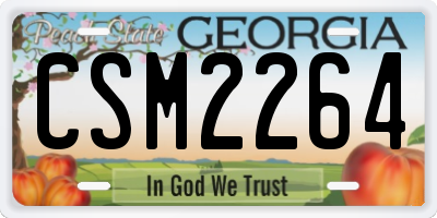 GA license plate CSM2264