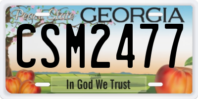 GA license plate CSM2477