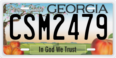 GA license plate CSM2479