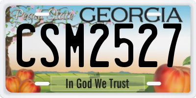 GA license plate CSM2527