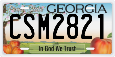 GA license plate CSM2821