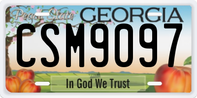 GA license plate CSM9097