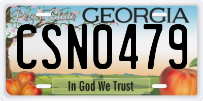 GA license plate CSN0479