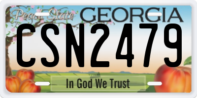 GA license plate CSN2479