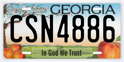 GA license plate CSN4886