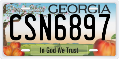 GA license plate CSN6897