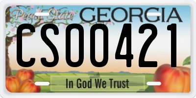 GA license plate CSO0421