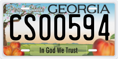 GA license plate CSO0594