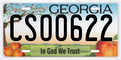 GA license plate CSO0622
