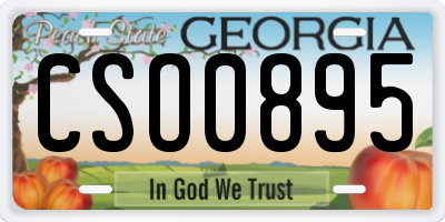 GA license plate CSO0895