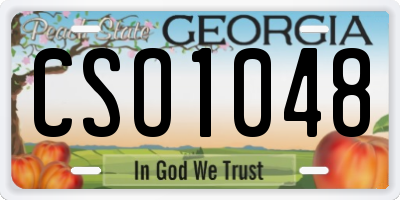 GA license plate CSO1048
