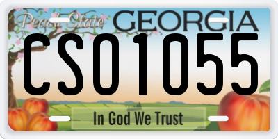 GA license plate CSO1055
