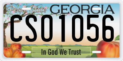GA license plate CSO1056