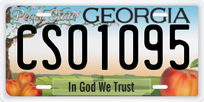 GA license plate CSO1095