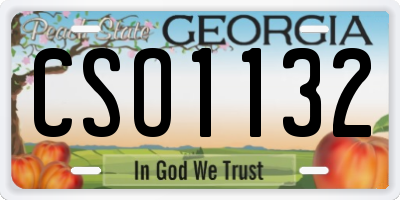 GA license plate CSO1132