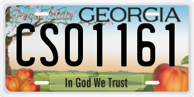 GA license plate CSO1161