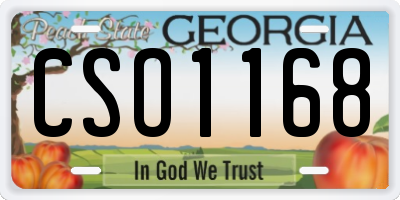 GA license plate CSO1168