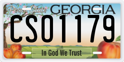 GA license plate CSO1179