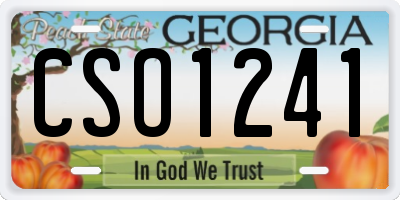 GA license plate CSO1241