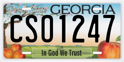 GA license plate CSO1247