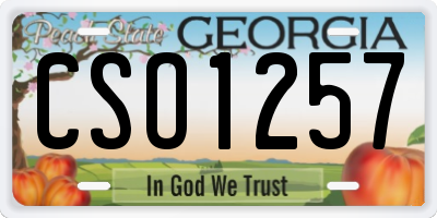 GA license plate CSO1257