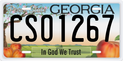 GA license plate CSO1267