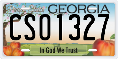 GA license plate CSO1327
