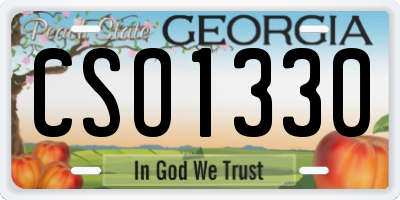 GA license plate CSO1330