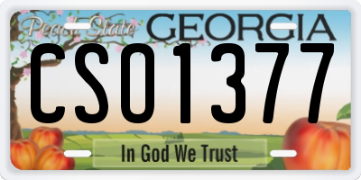 GA license plate CSO1377