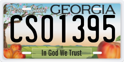 GA license plate CSO1395