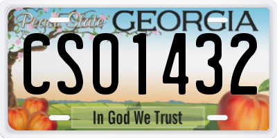 GA license plate CSO1432
