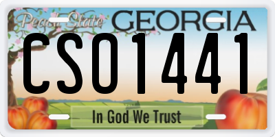 GA license plate CSO1441