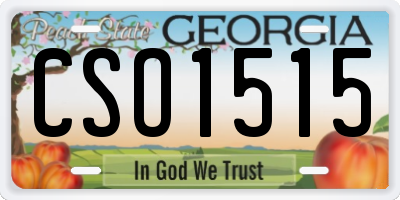 GA license plate CSO1515