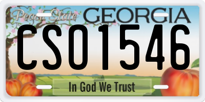 GA license plate CSO1546