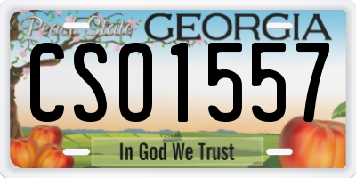GA license plate CSO1557