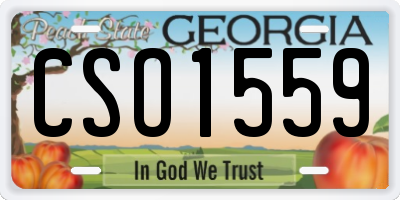 GA license plate CSO1559