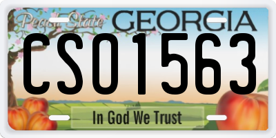 GA license plate CSO1563