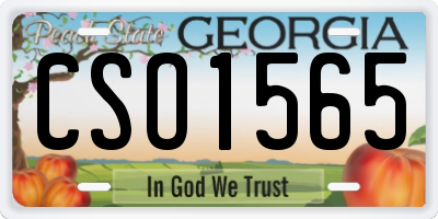 GA license plate CSO1565