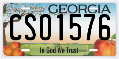 GA license plate CSO1576