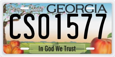 GA license plate CSO1577