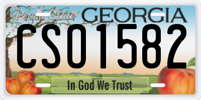 GA license plate CSO1582