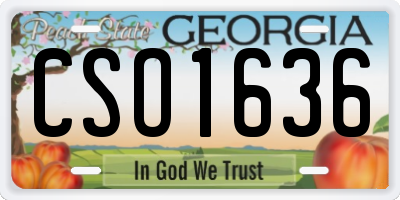 GA license plate CSO1636