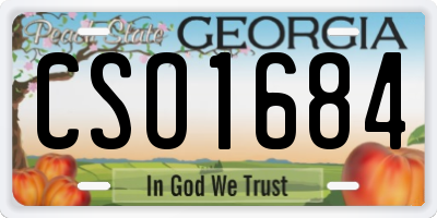 GA license plate CSO1684